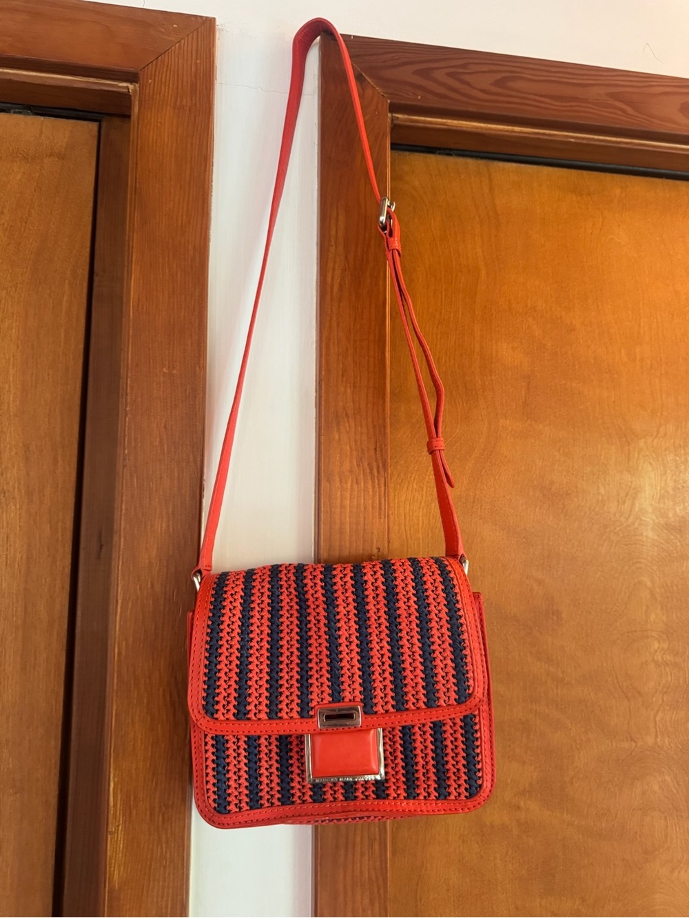 MARC JACOBS Red Woven Crossbody Bag - Women's Shoulder Bag
